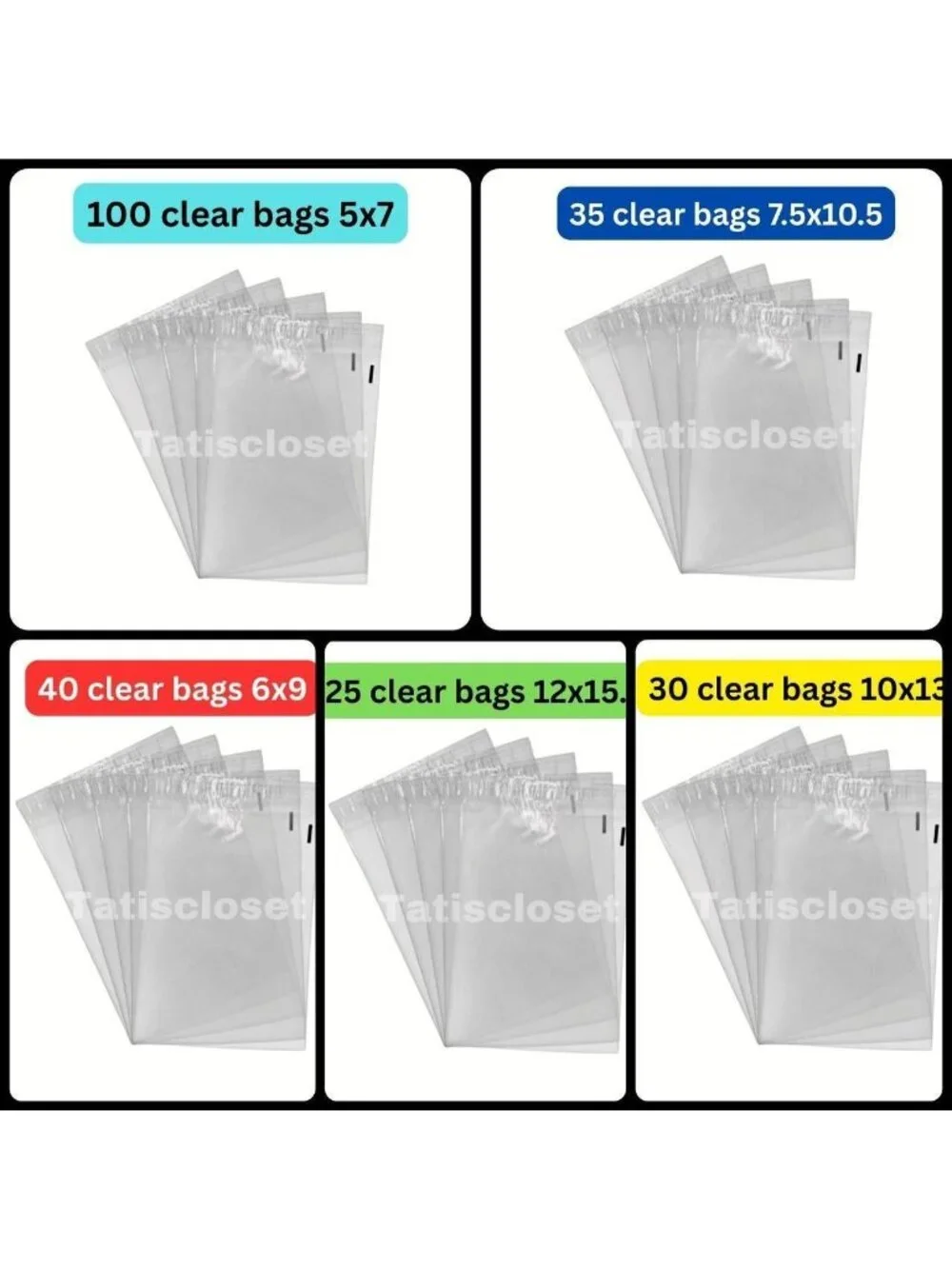 Clear Bags Bundle 100 Clear